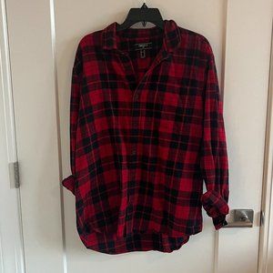 Red Plaid Flannel Button Up